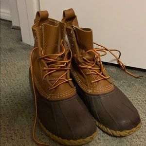 LL Bean Boots 8” Thinsulate Tan & Brown